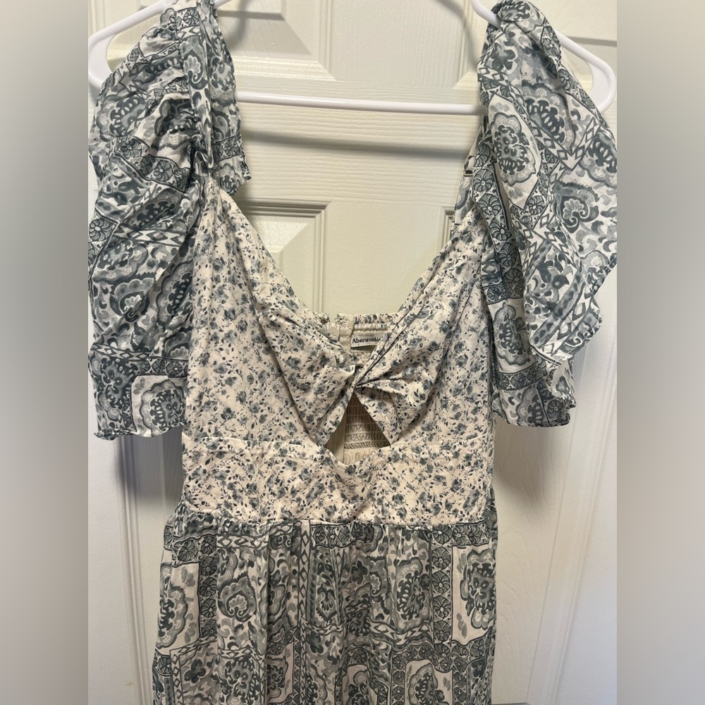Abercrombie flutter sleeve twist front maxi dress, tall